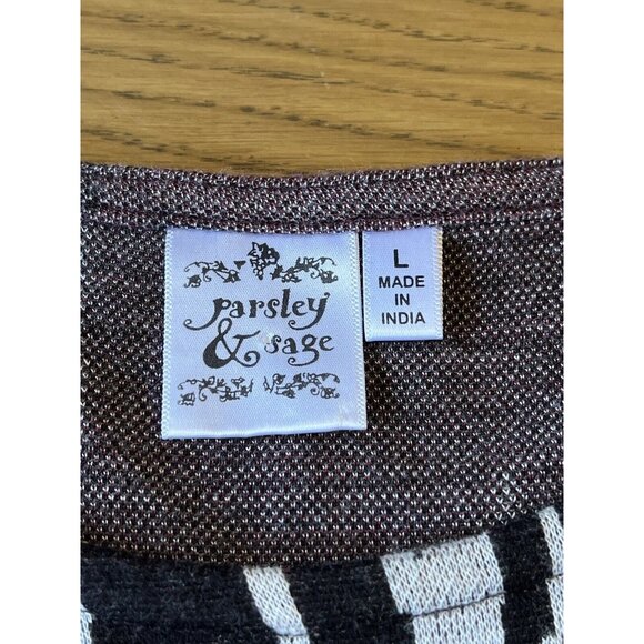 parsley &sage Colorful Sweater Tunic Boho Dress long sleeve Size Large Peasant - Picture 8 of 9